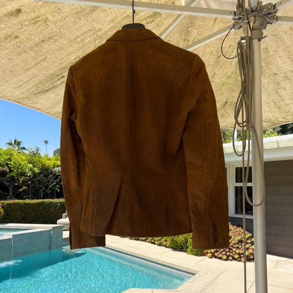 Vintage Ralph Lauren Collection Black Label Leather Jacket Blazer size 4 - Picture 7 of 14